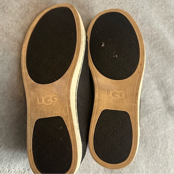 UGG Australia TOMI Black Bomber Leather Suede Sneakers 1008487, women's 6.5 - Picture 5 of 6